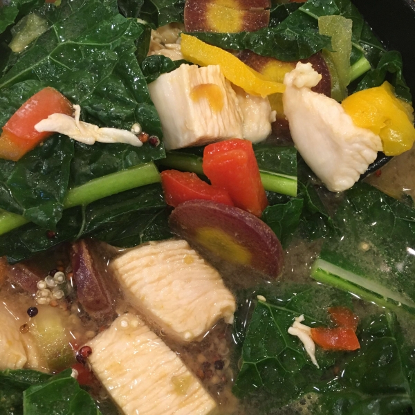 Quinoa Tofu Super-Soup for Cold Season