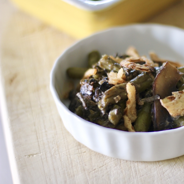 Lighter Green Bean and Portobello Mushroom Casserole