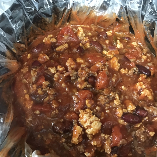 Slow Cooker Chicken and Sausage Chili