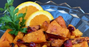 Air Fryer Orange-Cranberry Butternut Squash with Ginger