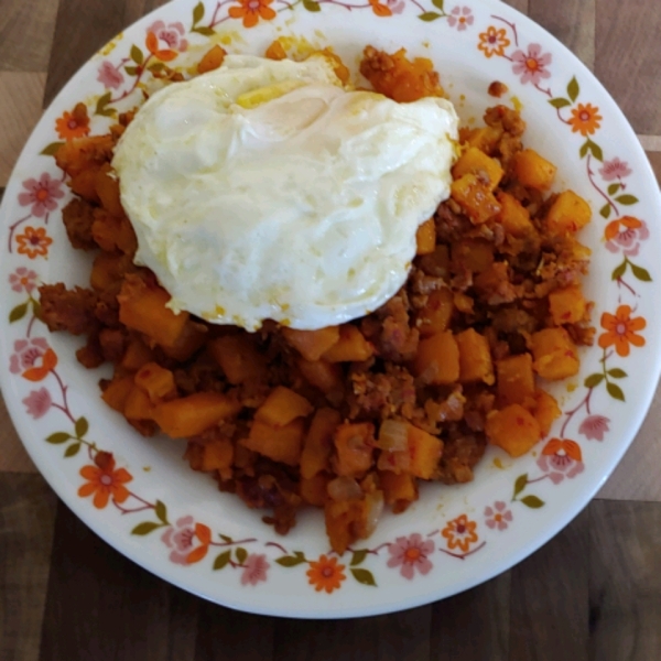 Sweet Potato and Chorizo Hash