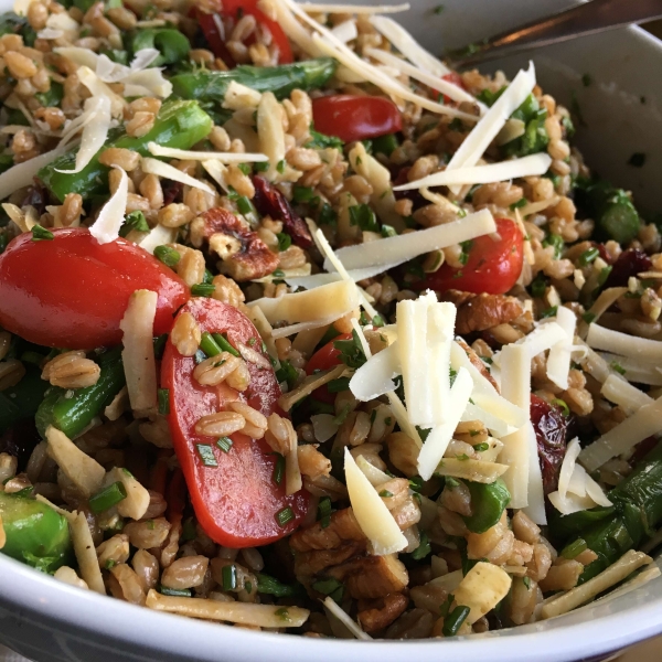 Farro Salad with Asparagus and Parmesan