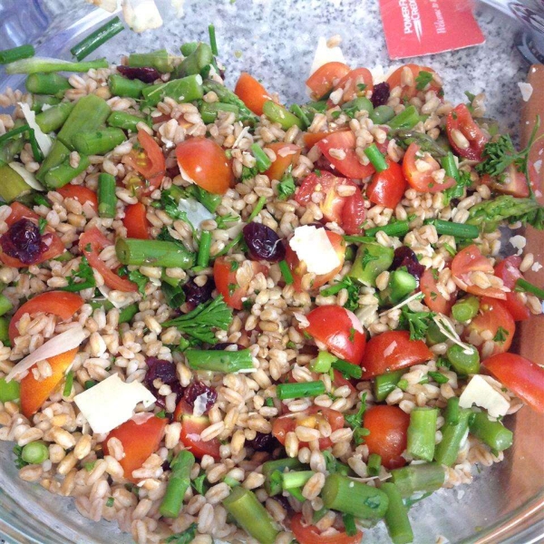 Farro Salad with Asparagus and Parmesan