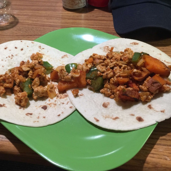 Turkey and Yam Spicy Tacos