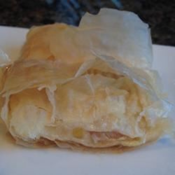 Corn Chowder Phyllo Rolls