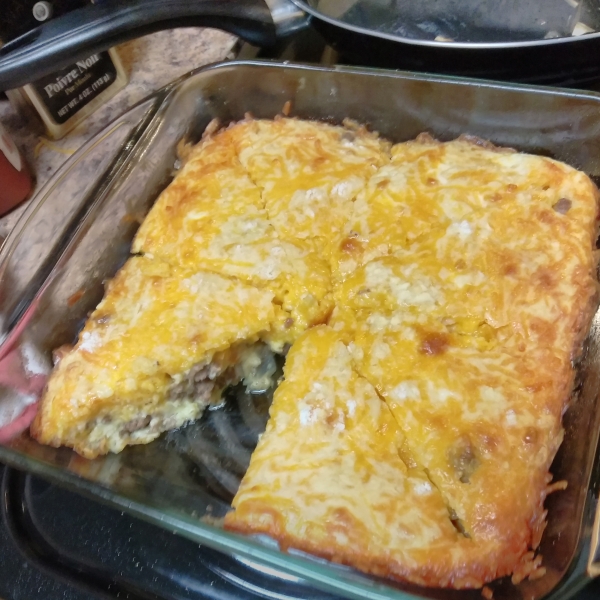 Gluten-Free Impossibly Easy Cheeseburger Pie