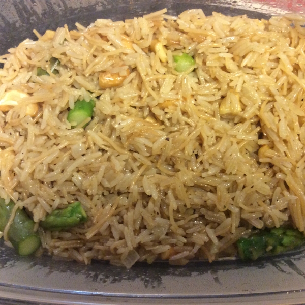 Asparagus Cashew Rice Pilaf