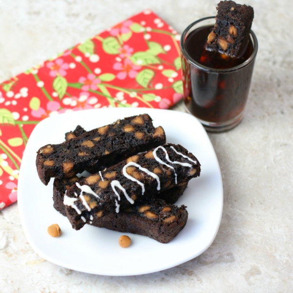 Chocolate Peanut Butter Banana Biscotti