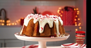 Peppermint Pound Cake with Cream Cheese Peppermint Bark Frosting