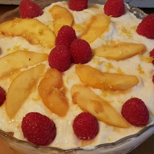 Fresh Peach Trifle