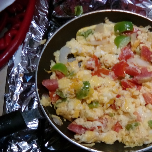 Extreme Veggie Scrambled Eggs