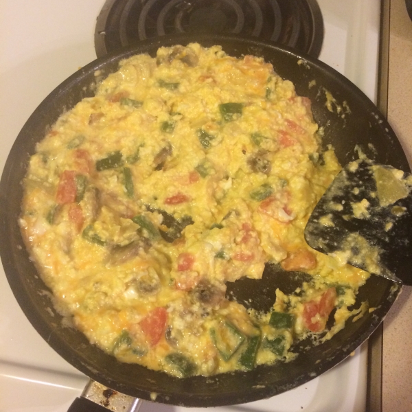 Extreme Veggie Scrambled Eggs