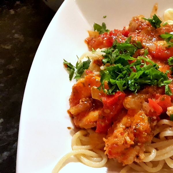 Shrimp Spaghetti with Tomato Sauce