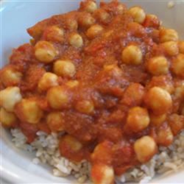 College Student's Saucy Chickpeas