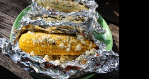 Oven-Roasted Corn on the Cob with Blue Cheese