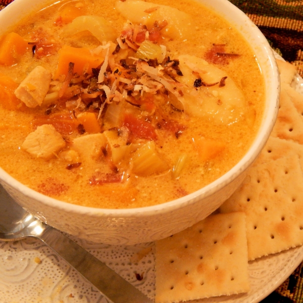 Butternut Chicken and Banana Soup