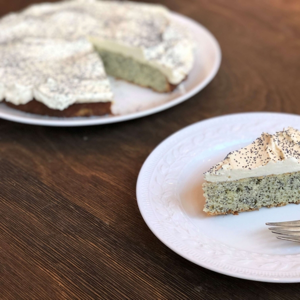 Poppy Seed Cake with Lemon Ermine Frosting