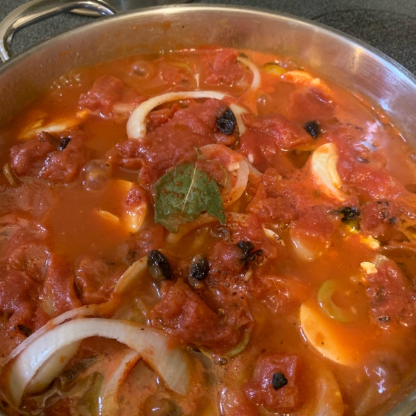 Bacalao a la Vizcaina (Basque Style Codfish Stew)