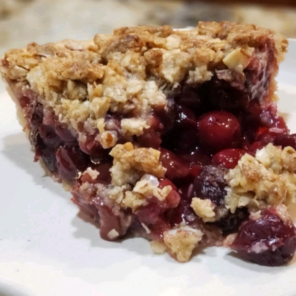 Cherry Pie with Almond Crumb Topping