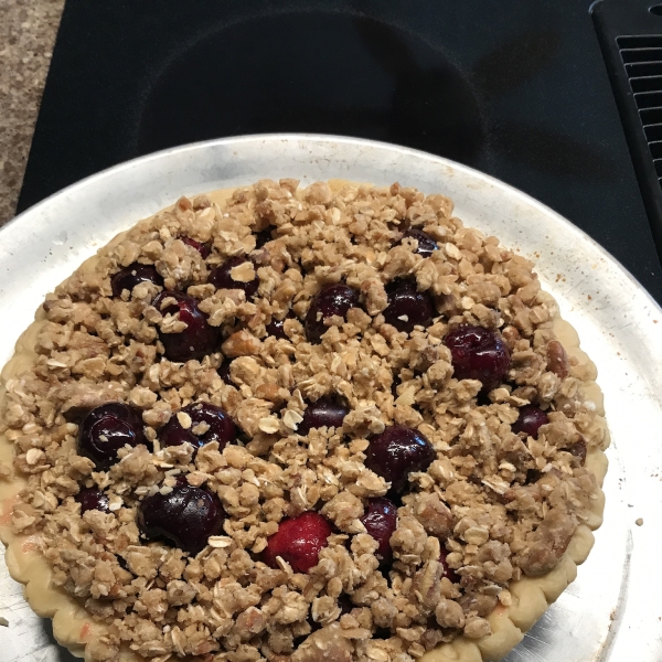 Cherry Pie with Almond Crumb Topping