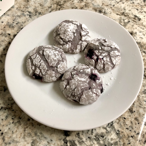 Blueberry Crinkle Cookies