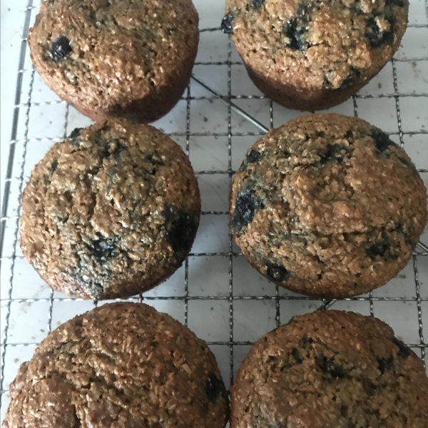 Low-Fat Blueberry Bran Muffins