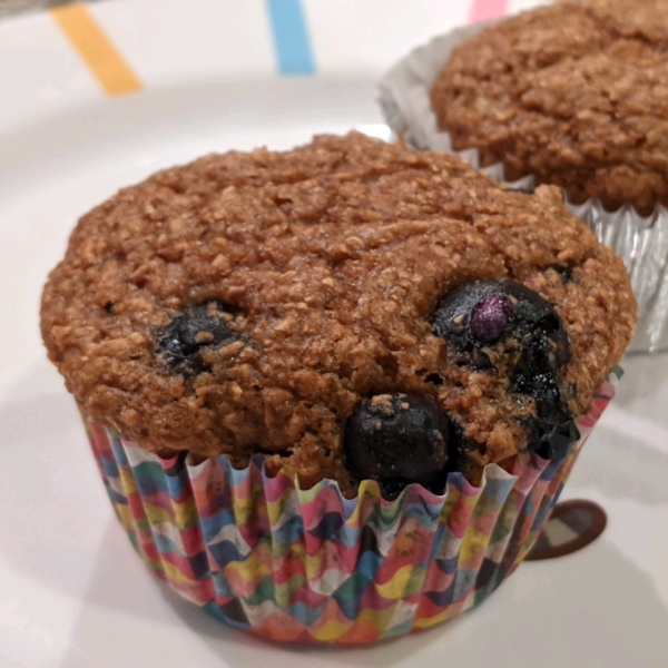 Low-Fat Blueberry Bran Muffins