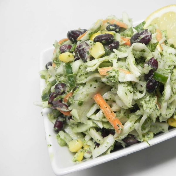 Vegetarian Taco Slaw with Creamy Cilantro-Lime Dressing