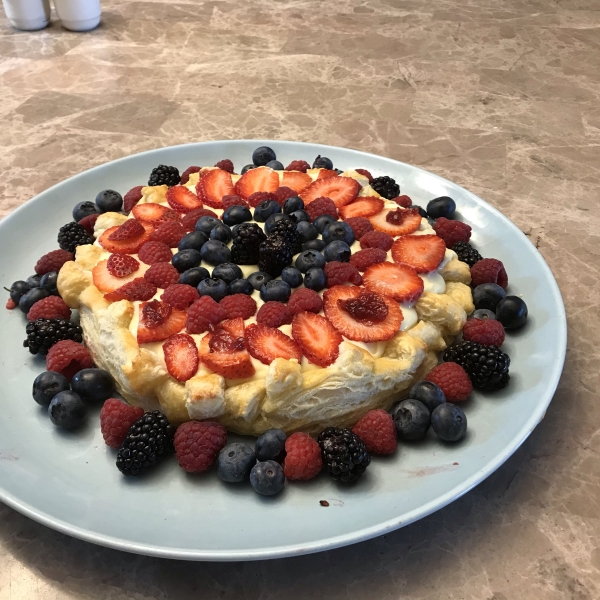 Fresh Berry Tart with Chambord Sauce