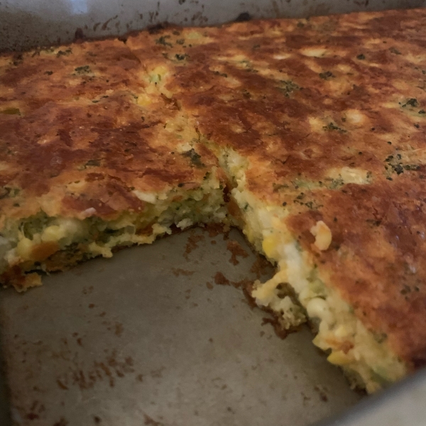 Broccoli Cornbread with Cheese