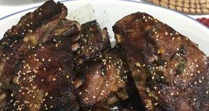 Root Beer and Sesame Glazed Ribs