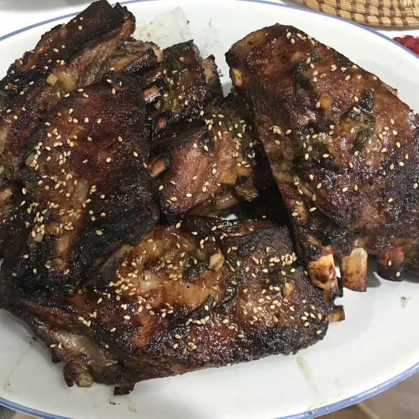 Root Beer and Sesame Glazed Ribs