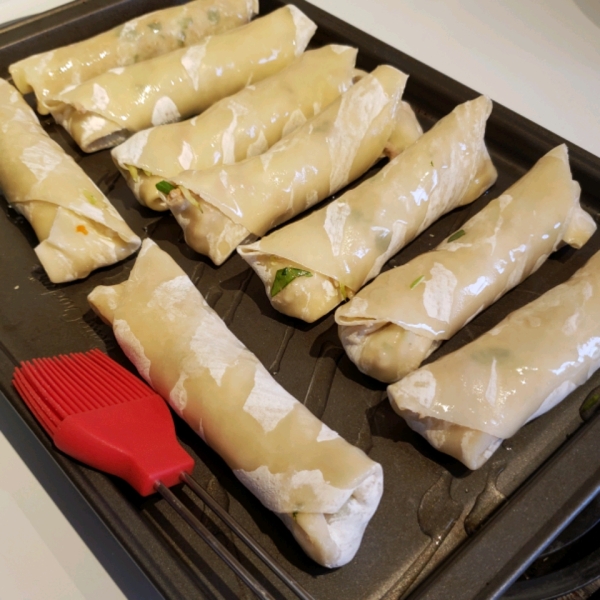 Baked Pork Spring Rolls