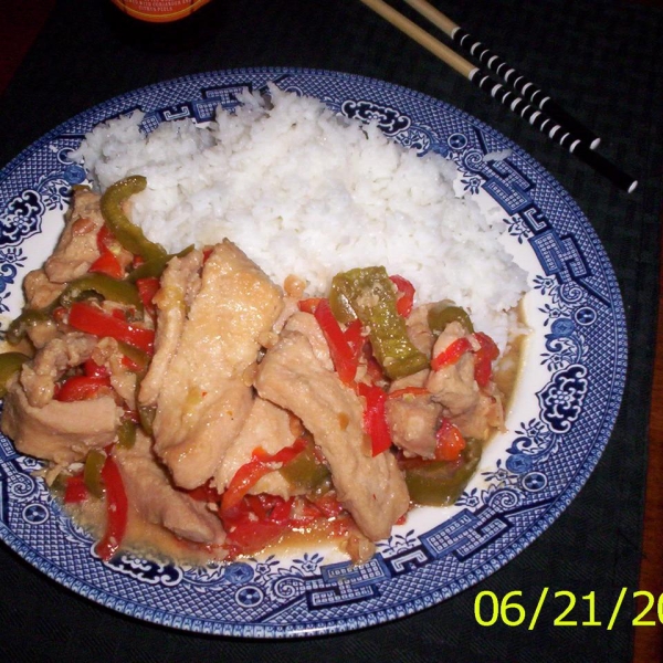 Slow Cooker Thai Pork with Peppers