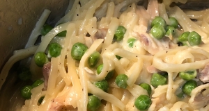 Ham and Asparagus Fettuccine