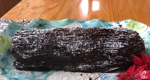 No-Bake Chocolate Yule Log with Chocolate Mushrooms