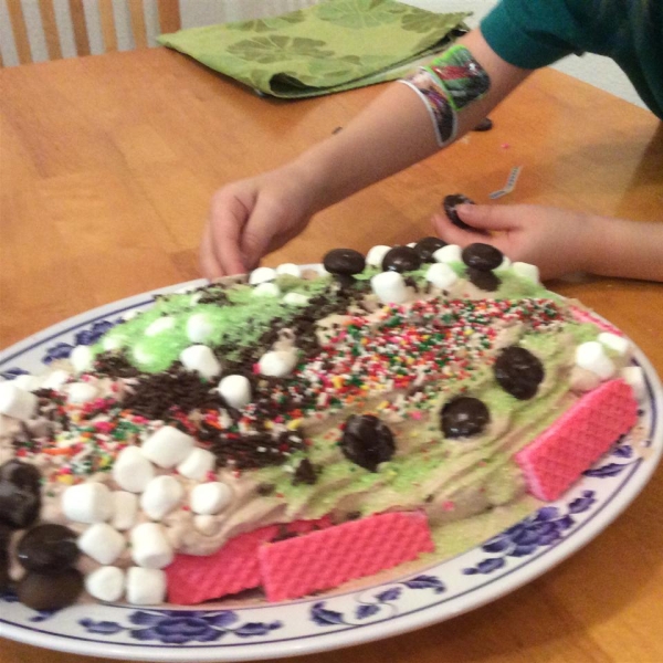 No-Bake Chocolate Yule Log with Chocolate Mushrooms