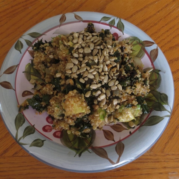 Quinoa, Kale, and Avocado Salad with Lemon Dijon Vinaigrette Dressing