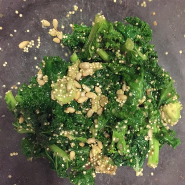 Quinoa, Kale, and Avocado Salad with Lemon Dijon Vinaigrette Dressing