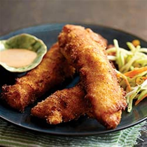 Cajun Corn Meal Breaded Chicken and Fish