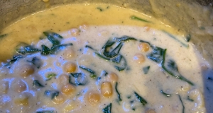 Garlic, Spinach, and Chickpea Soup