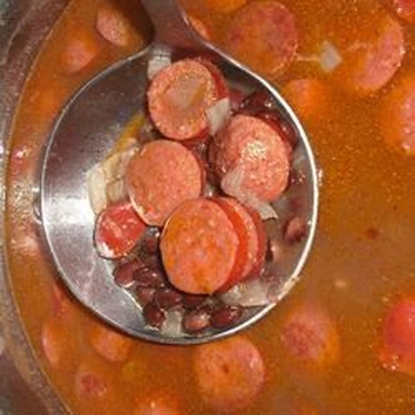 Hot Sausage and Black Bean Soup