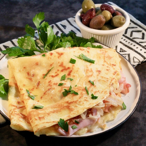 Ham and Cheese Crepes