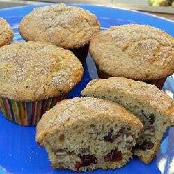 Moist Cranberry Pecan Muffins