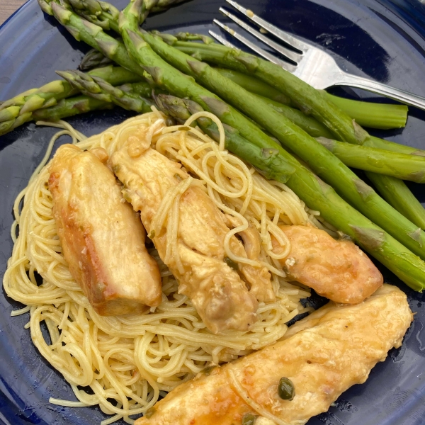 Chicken Piccata with Angel Hair Pasta