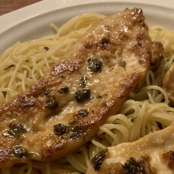 Chicken Piccata with Angel Hair Pasta