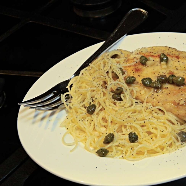 Chicken Piccata with Angel Hair Pasta