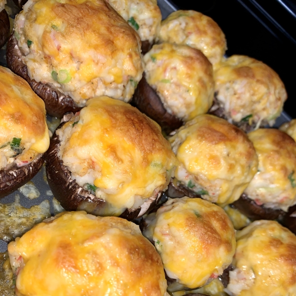 Creole Crab-Stuffed Mushrooms