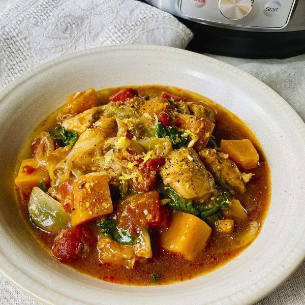 Instant Pot® Chicken Tagine with Butternut Squash and Spinach