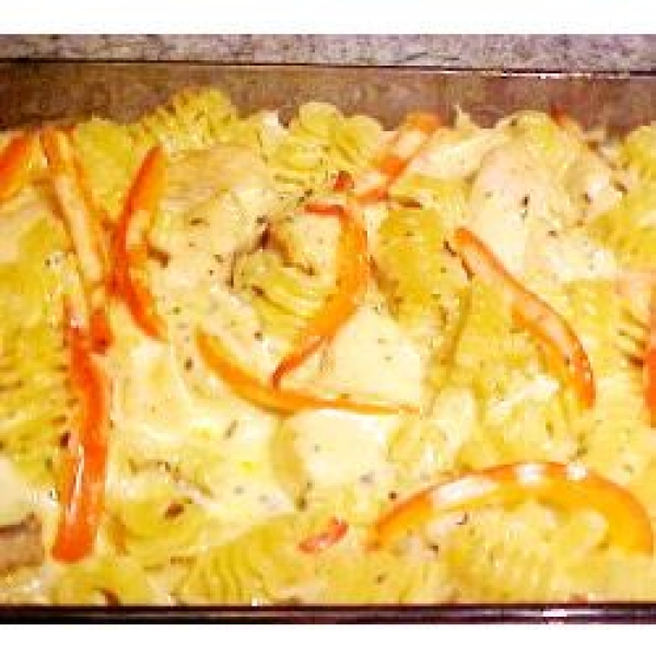 Cheesy Chicken Tetrazzini